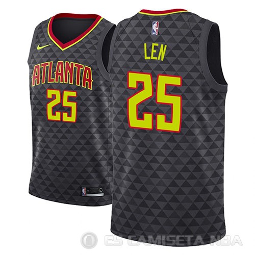 Camiseta Alex Len #25 Atlanta Hawks Icon 2018 Negro - Haga un click en la imagen para cerrar